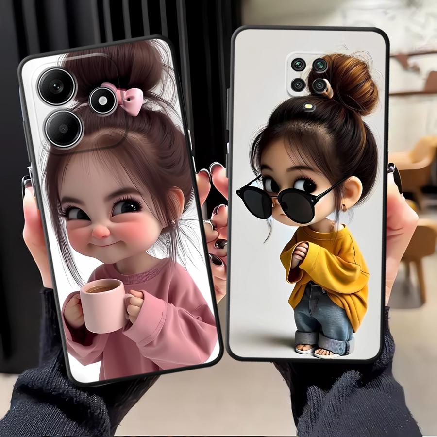 Phone Cases Iphone 14 - Cartoon Girl Pattern Funda Phone Cover