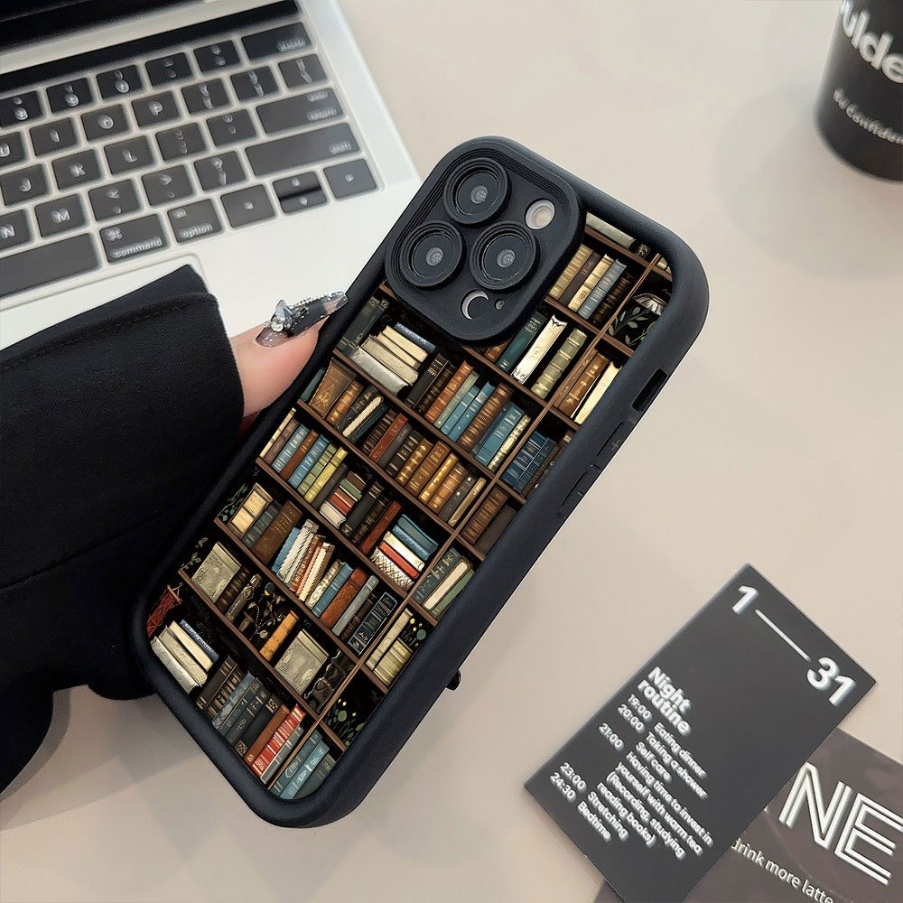 Phone Cases Bulk - Book Shelf Creative Pattern Phone Case