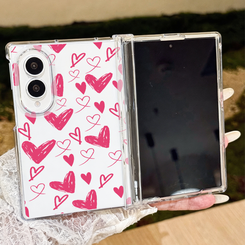 Phone Cases Hard - Cute Hearts Pattern Phone Case For
