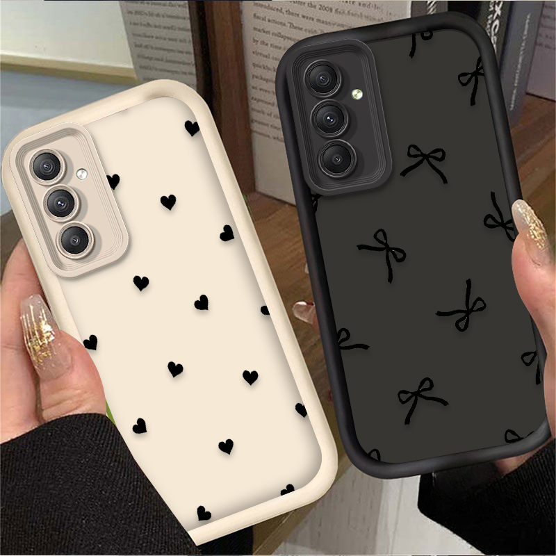 Black Love Heart Bowknot Case  - Phone Cases For Samsung 评论和价格