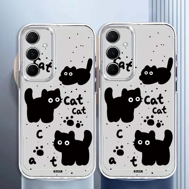 Cartoon Black Cat Art Phone Ca - Phone Cases Samsung A14 评论和价格