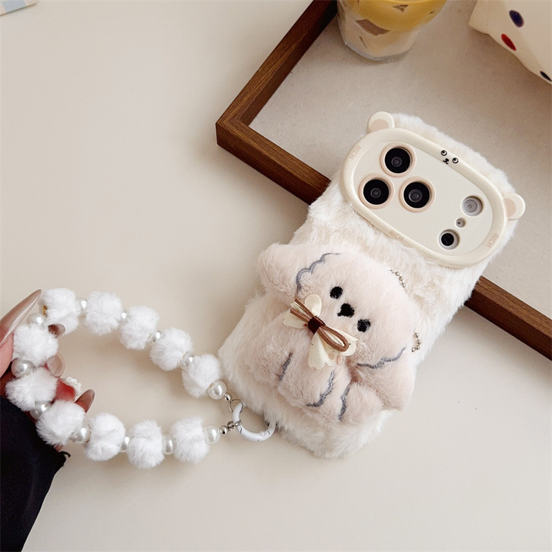 3D Cartoon Bowknot Puppy Warm  - Phone Cases Iphone 14 评论和价格
