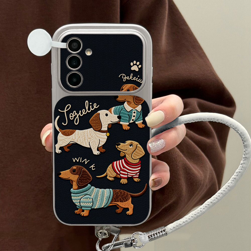 Cartoon Dachshund Phone Case F - Phone Cases With Loop 评论和价格