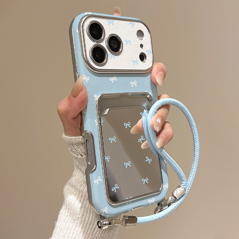 Cute Bow Mirror Card Holder Ph - Phone Cases With Loop 评论和价格