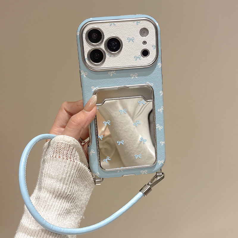 Cute Bow Mirror Card Holder Ph - Phone Cases With Loop 评论和价格