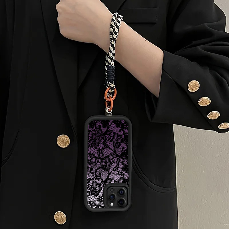 Black Purple Lace Hang Strap P - Phone Cases With Loop 评论和价格