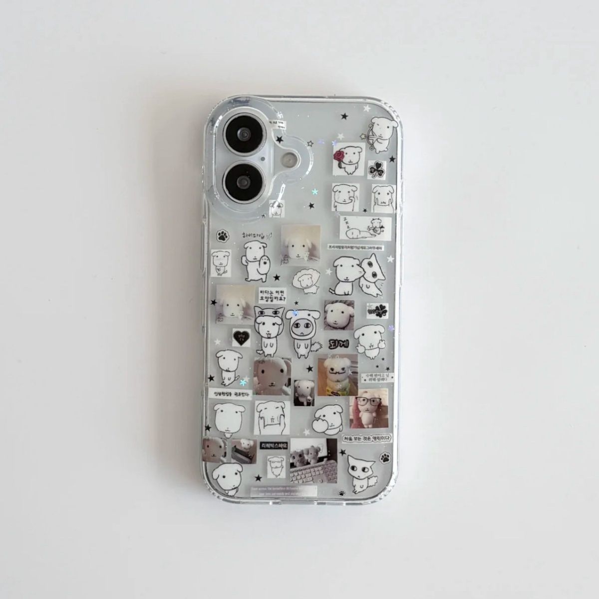Kawaii Puppy Illustration Glit - Glitter Shockproof Case 评论和价格