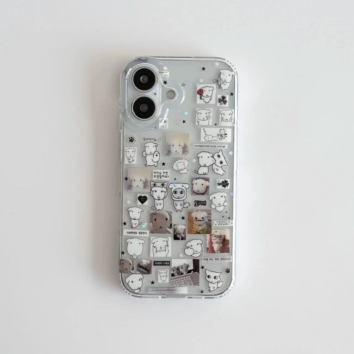 Kawaii Puppy Illustration Glit - Glitter Shockproof Case 评论和价格