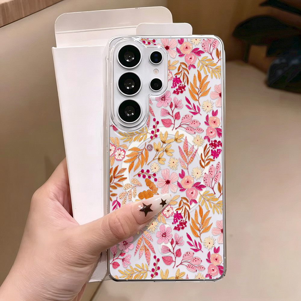Blue Flower Magnetic Phone Cas - Phone Cases Quality 评论和价格