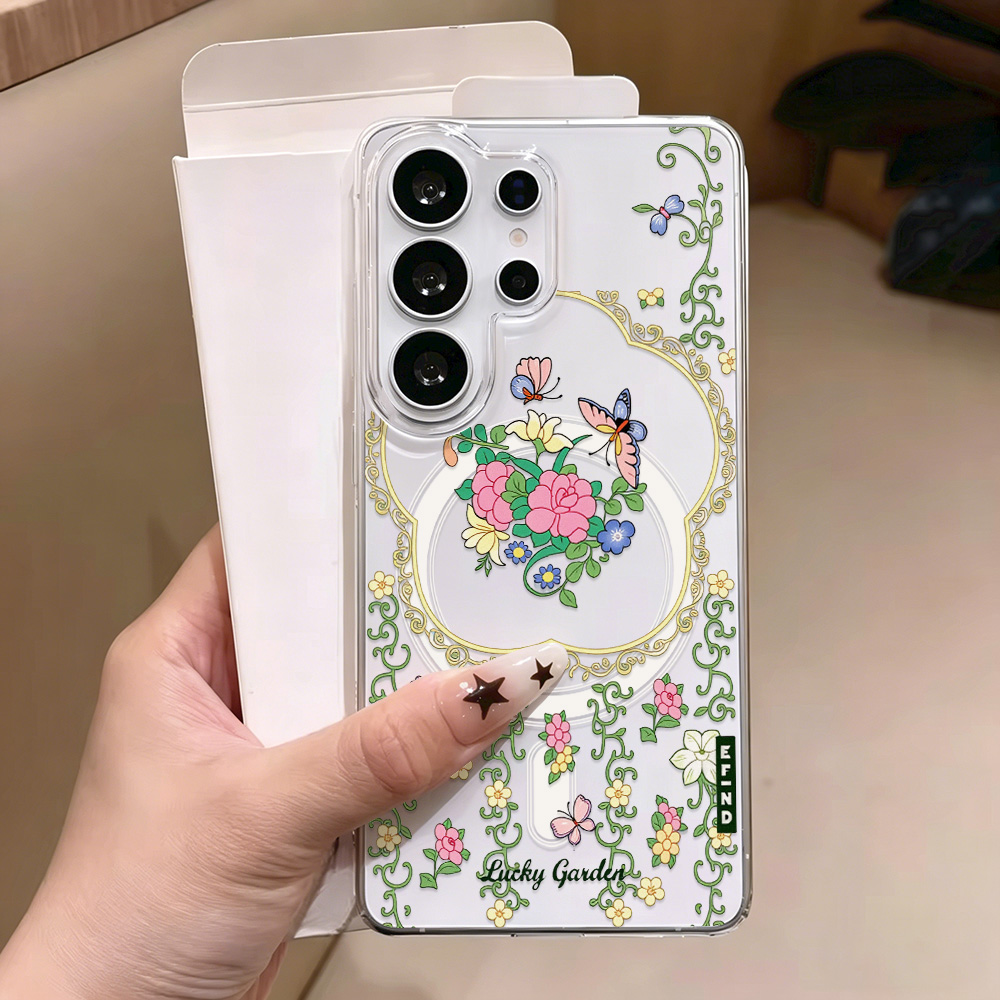 Blue Flower Magnetic Phone Cas - Phone Cases Quality 评论和价格