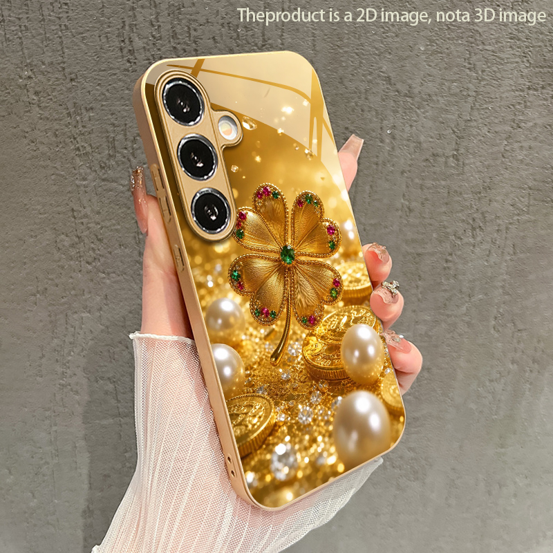Colorful Gem Four-leaf Pattern - Phone Cases Metal 评论和价格