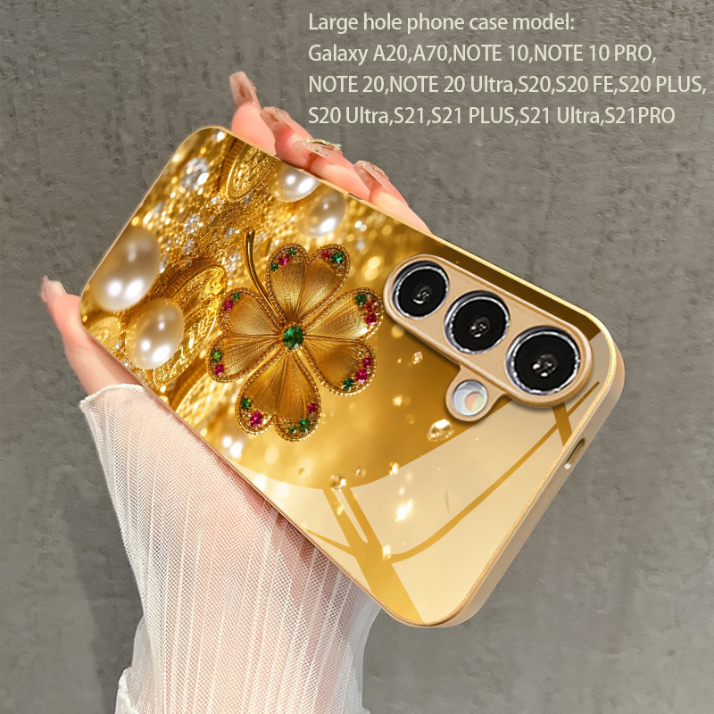 Colorful Gem Four-leaf Pattern - Phone Cases Metal 评论和价格