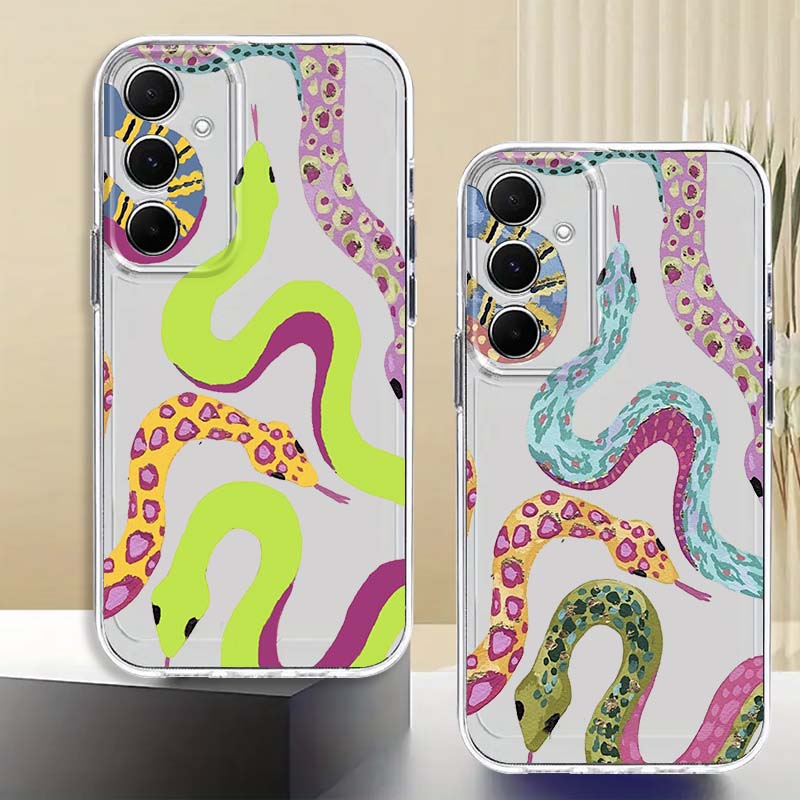 Colorful Gluttonous Snake For  - Phone Cases Samsung A14 评论和价格