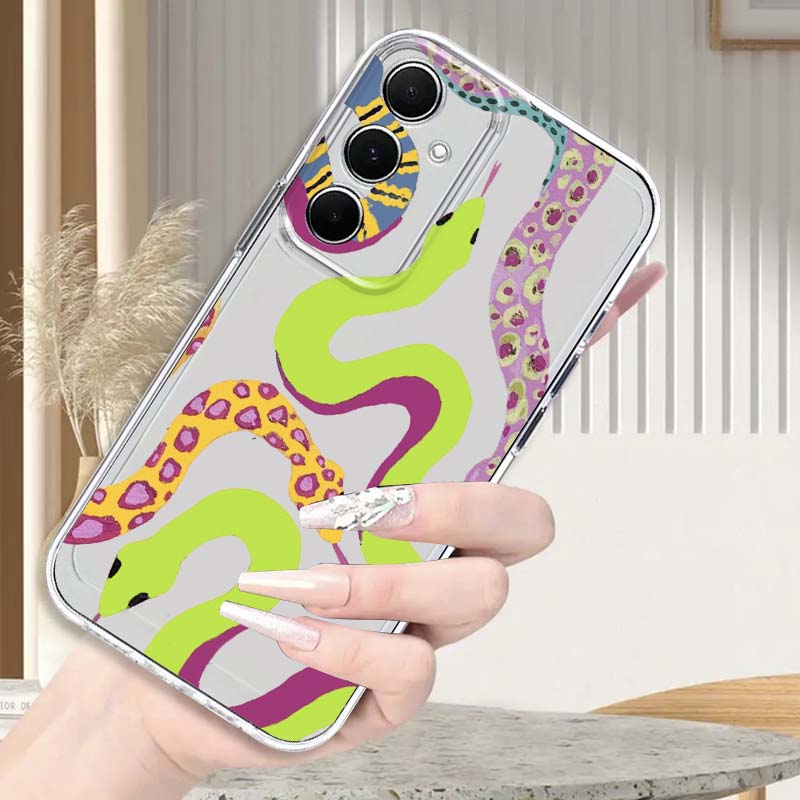 Colorful Gluttonous Snake For  - Phone Cases Samsung A14 评论和价格