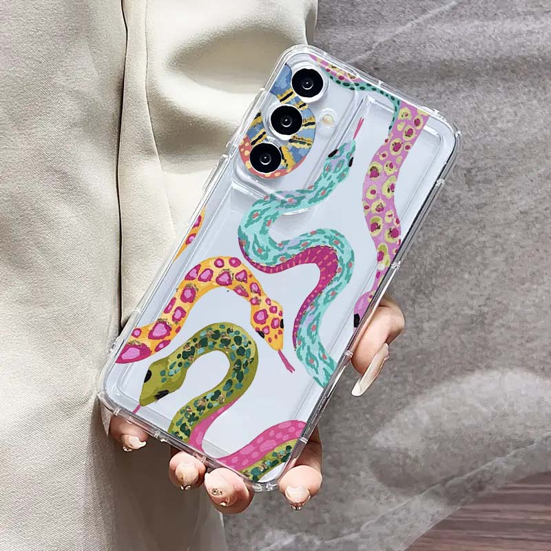 Colorful Gluttonous Snake For  - Phone Cases Samsung A14 评论和价格
