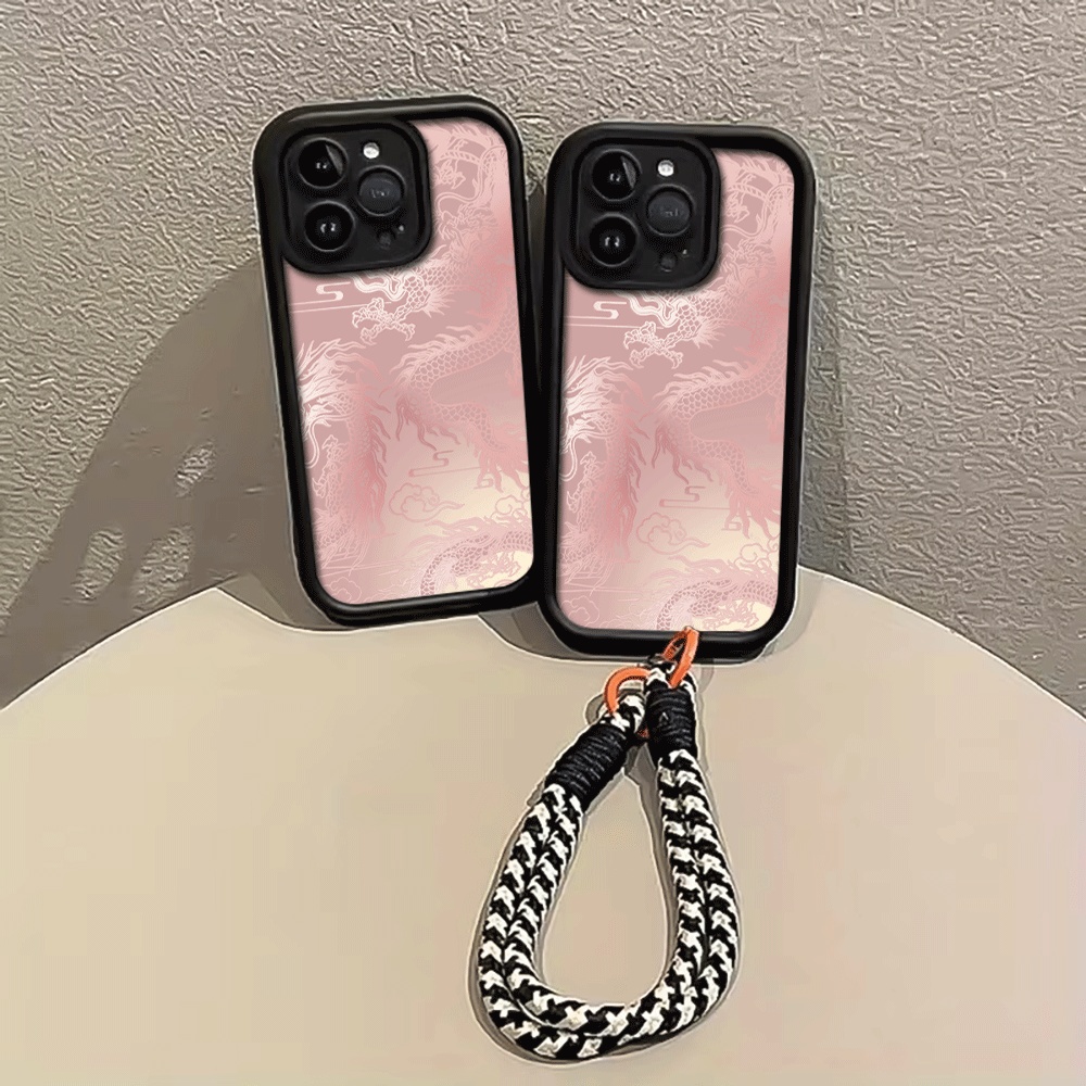 Pale White Dragon Pattern Stra - Phone Cases With Loop 评论和价格