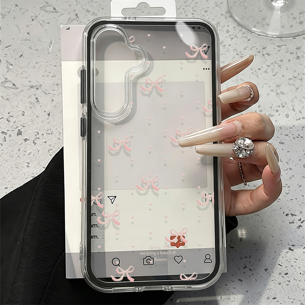 Cute Pink Bow Soft Phone Case  - Phone Cases Quality 评论和价格