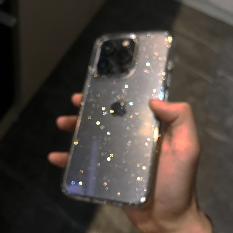 Transparent Simple Glitter Pho - Glitter Shockproof Case 评论和价格