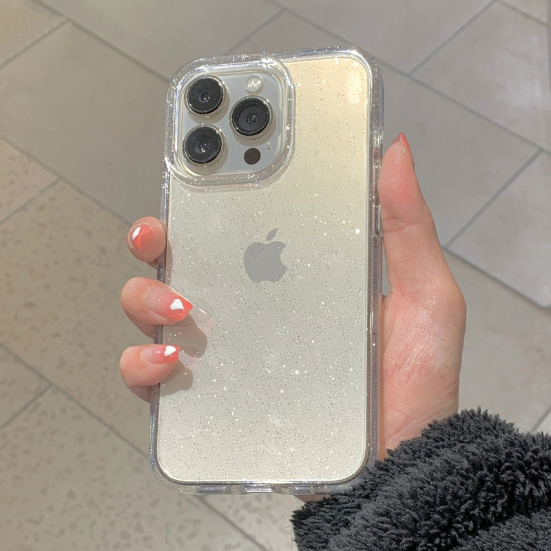 Transparent Simple Glitter Pho - Glitter Shockproof Case 评论和价格