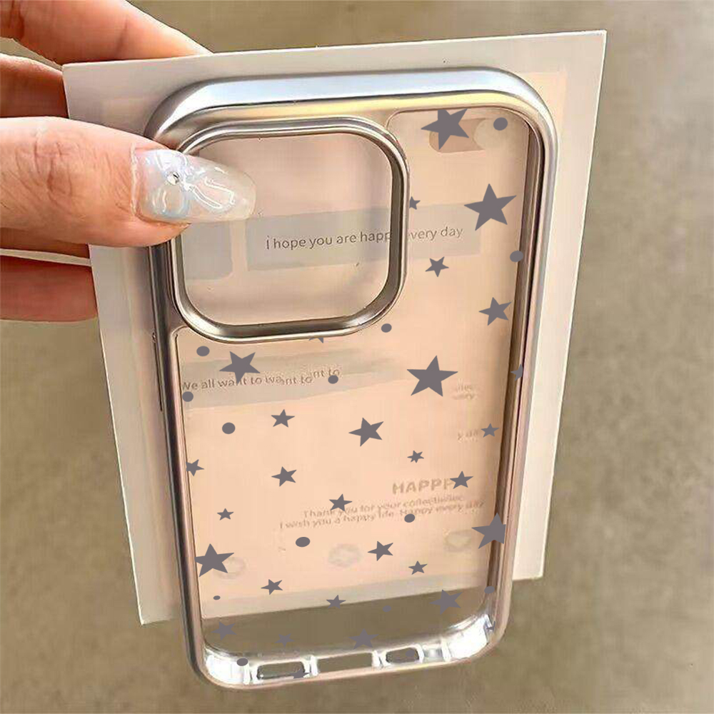 Y2K Stars Fashion Clear Cases  - Phone Cases Bulk 评论和价格