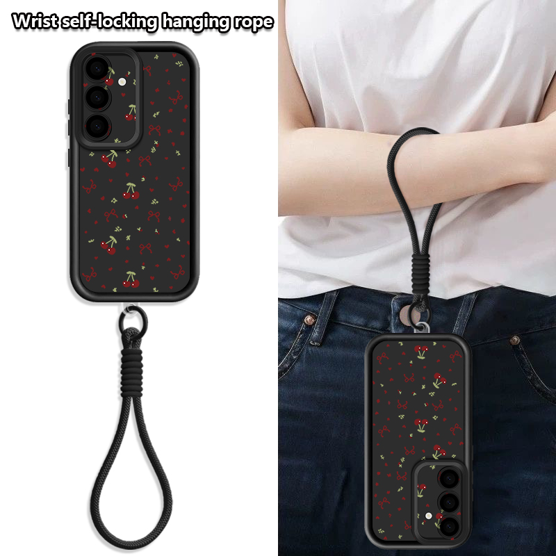 Little Cherry Pattern Lanyard  - Phone Cases With Loop 评论和价格