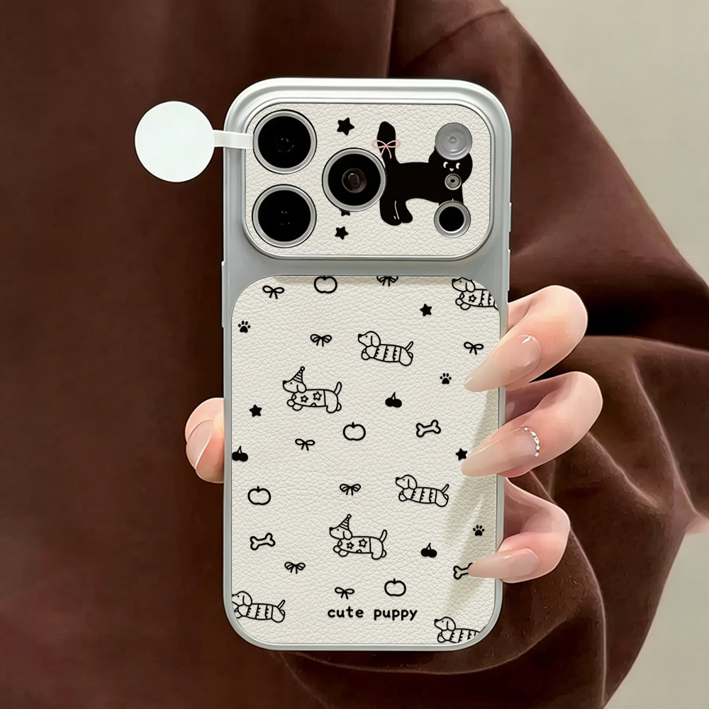 Cute Puppy Leather Phone Case  - Phone Cases Quality 评论和价格