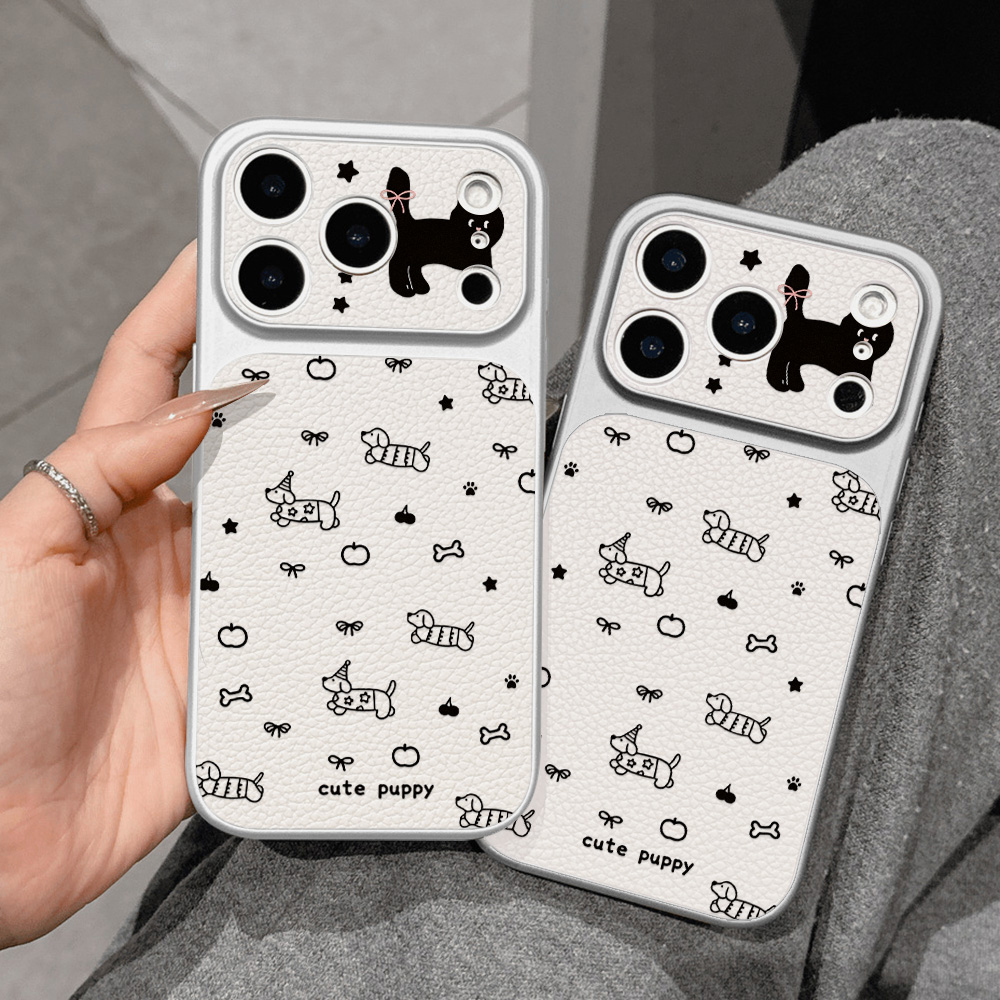 Cute Puppy Leather Phone Case  - Phone Cases Quality 评论和价格