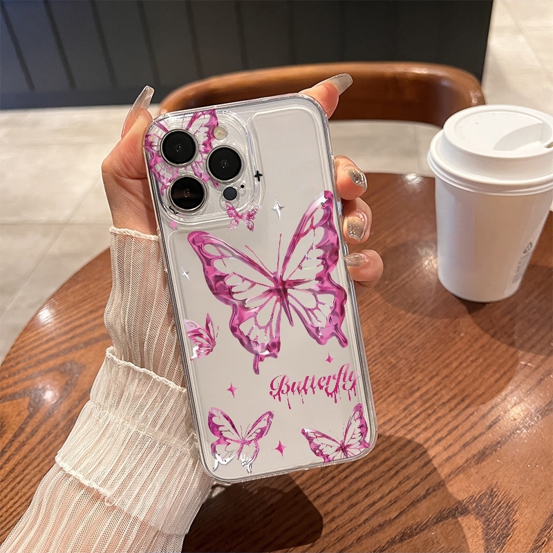 Y2K Glitter Butterfly Phone Ca - Glitter Shockproof Case 评论和价格