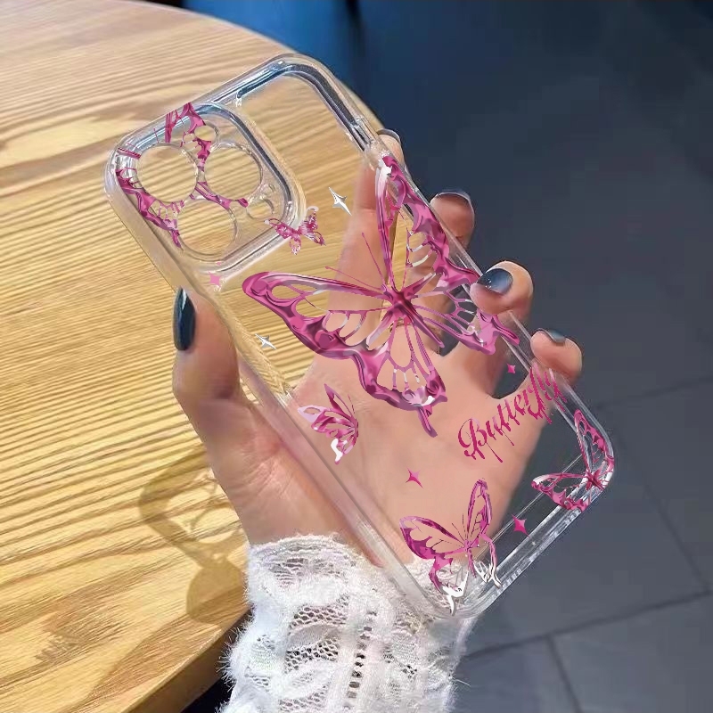 Y2K Glitter Butterfly Phone Ca - Glitter Shockproof Case 评论和价格