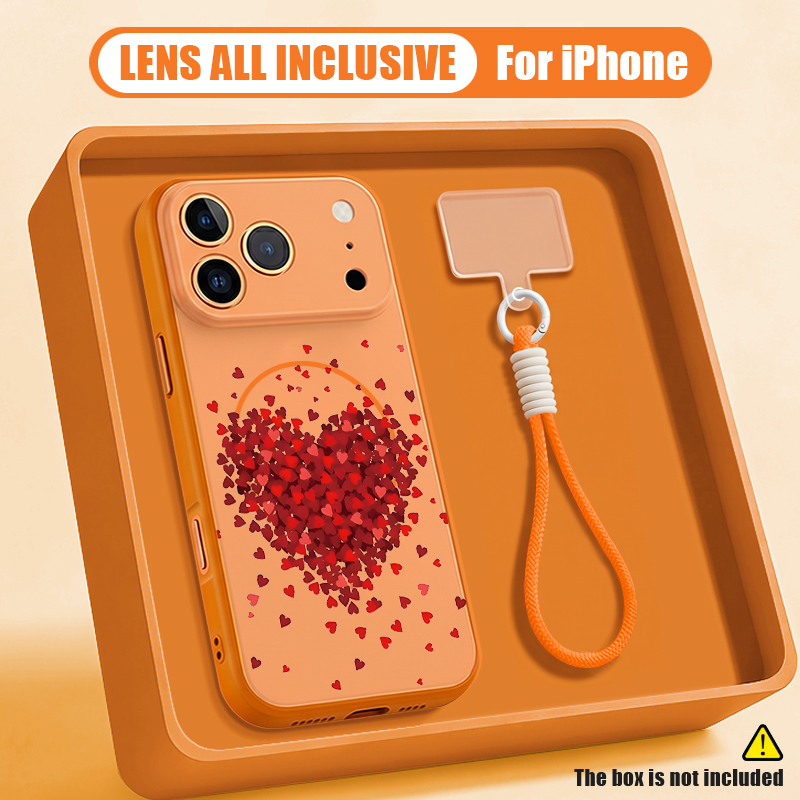 Love Heart Pattern Magnetic Ph - Phone Cases With Loop 评论和价格