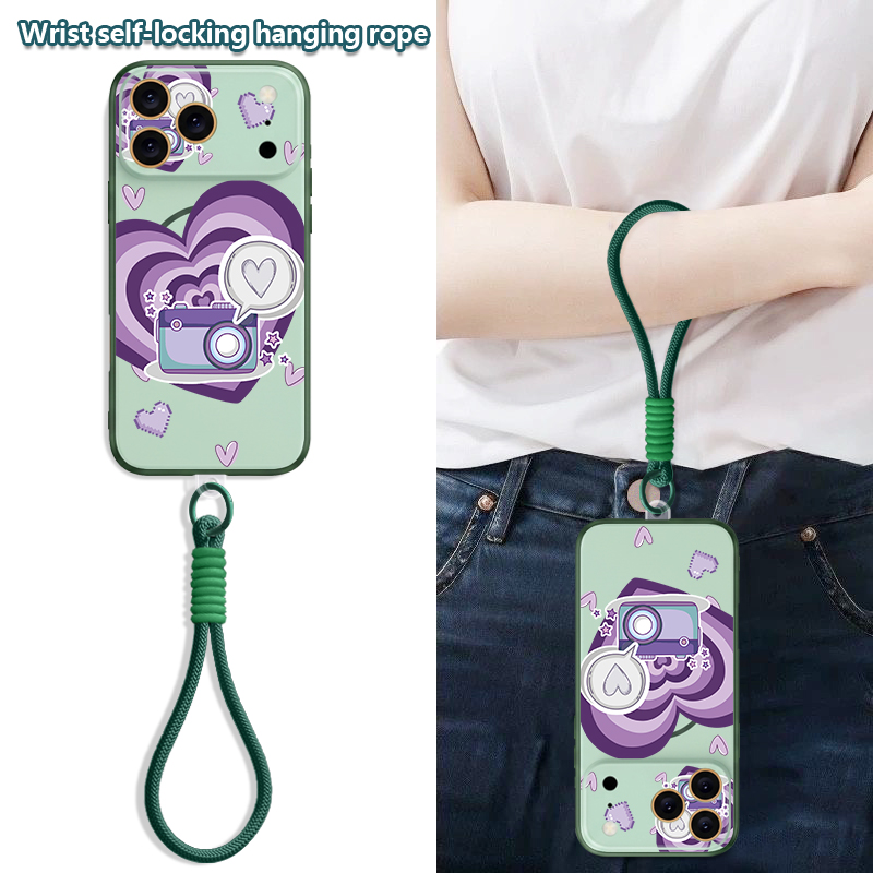 Love Heart Pattern Magnetic Ph - Phone Cases With Loop 评论和价格